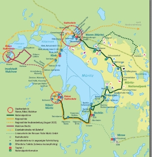 Karte Müritz rundum