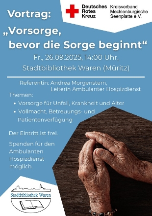 Plakat 26.09. Vorsorge