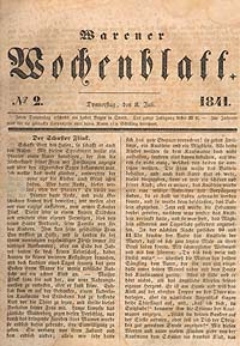 Warener Wochenblatt historisch Warener Wochenblatt historisch